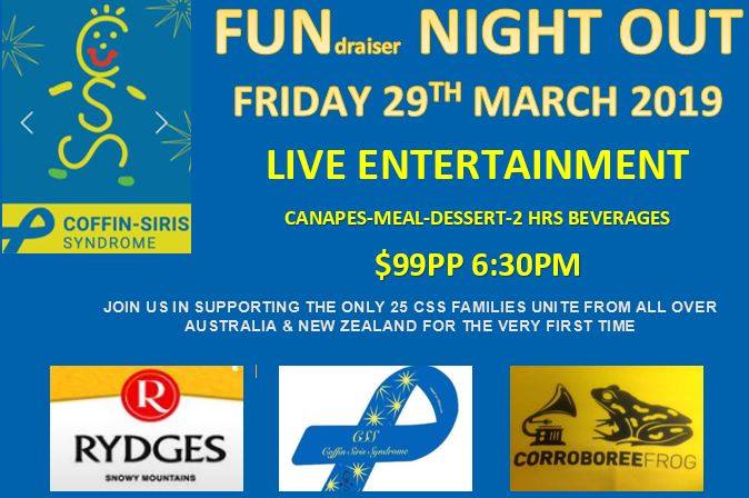 FUNdraiser night Out for Coffin-Siris Syndrome Jindabyne