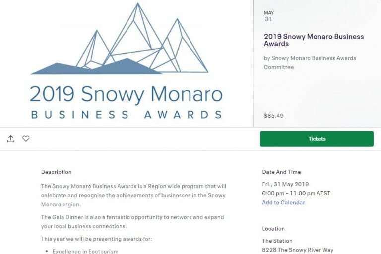 2019 Snowy Monaro Business Awards