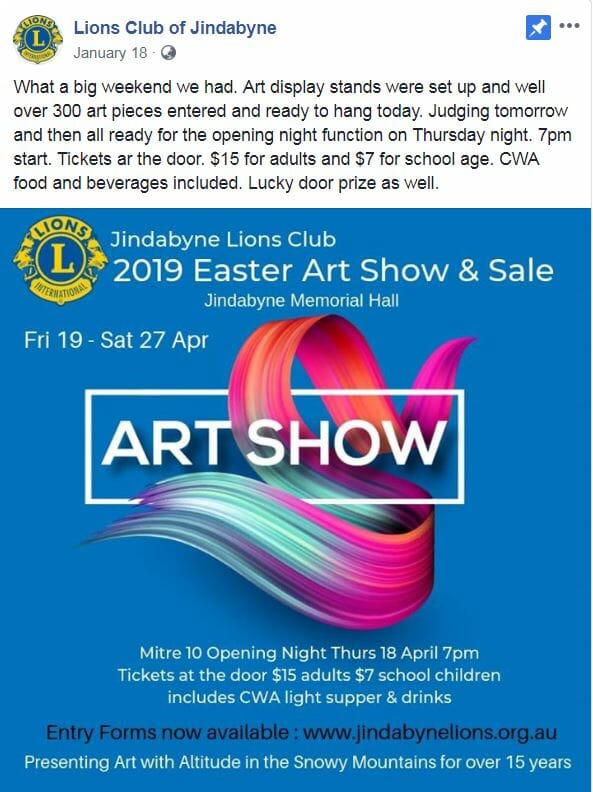 Opening Night: Lions Club Easter Art Show & Sale - Visit Cooma