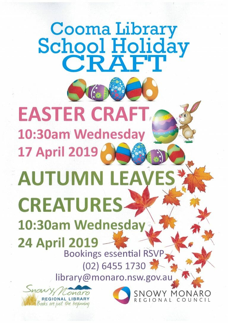 Cooma Library School Holiday Easter Craft - Visit Cooma