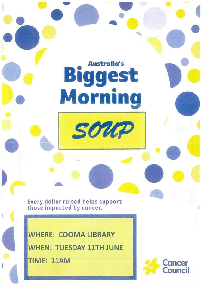 Australia’s Biggest Morning Soup – Cooma Library