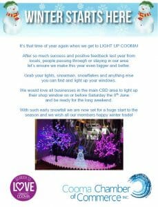 Winter Starts Here Cooma Chamber Commerce