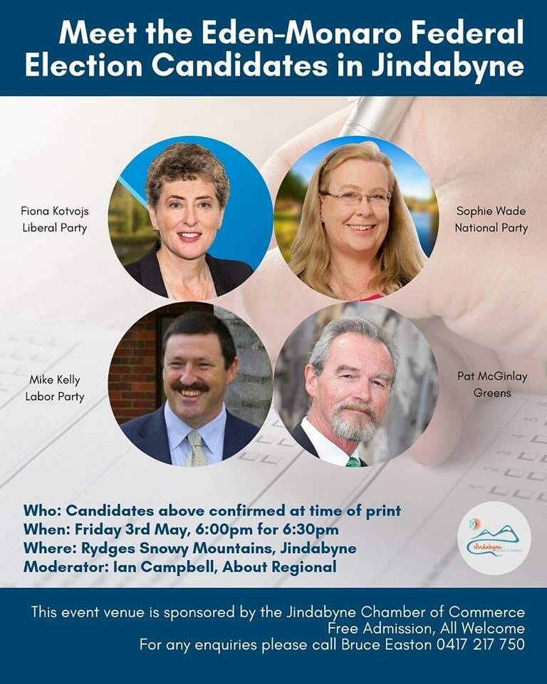 Meet the Eden-Monaro Federal Election Candidates in Jindabyne