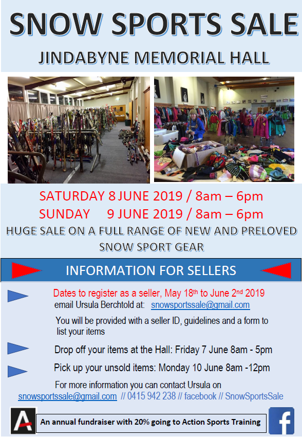 Jindabyne Snow Sports Sale Memorial Hall Visit Cooma