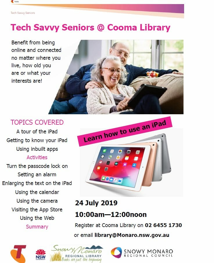 Tech Savvy Seniors @ Cooma Library