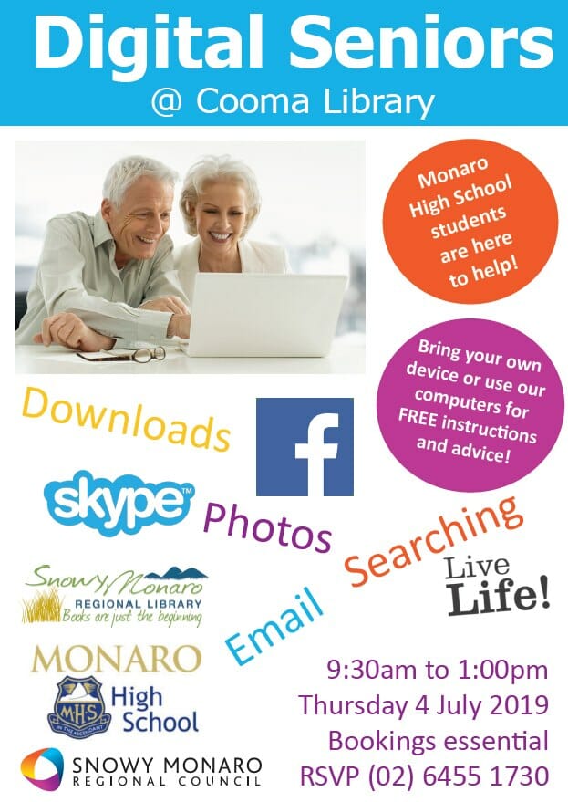 FREE Digital Seniors session at Cooma Library