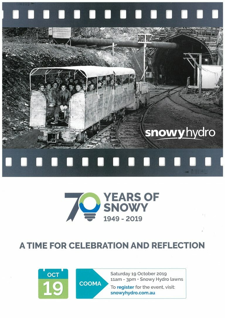 70 Years of Snowy – Celebrations