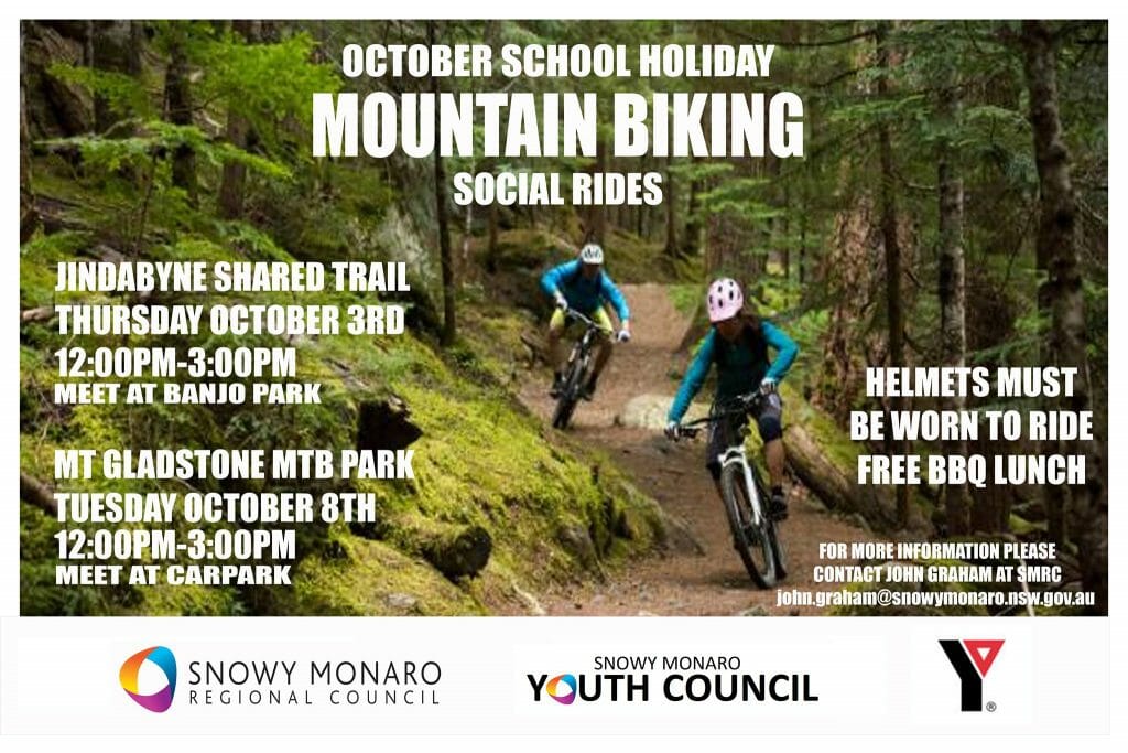 Mountain Bike Social Ride Jindabyne SMRC School Holiday Program Visit