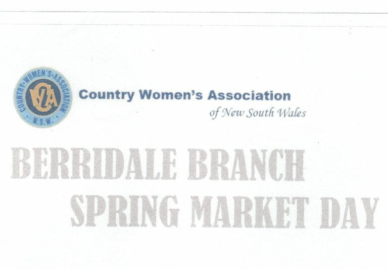 CWA Berridale Spring Market Day