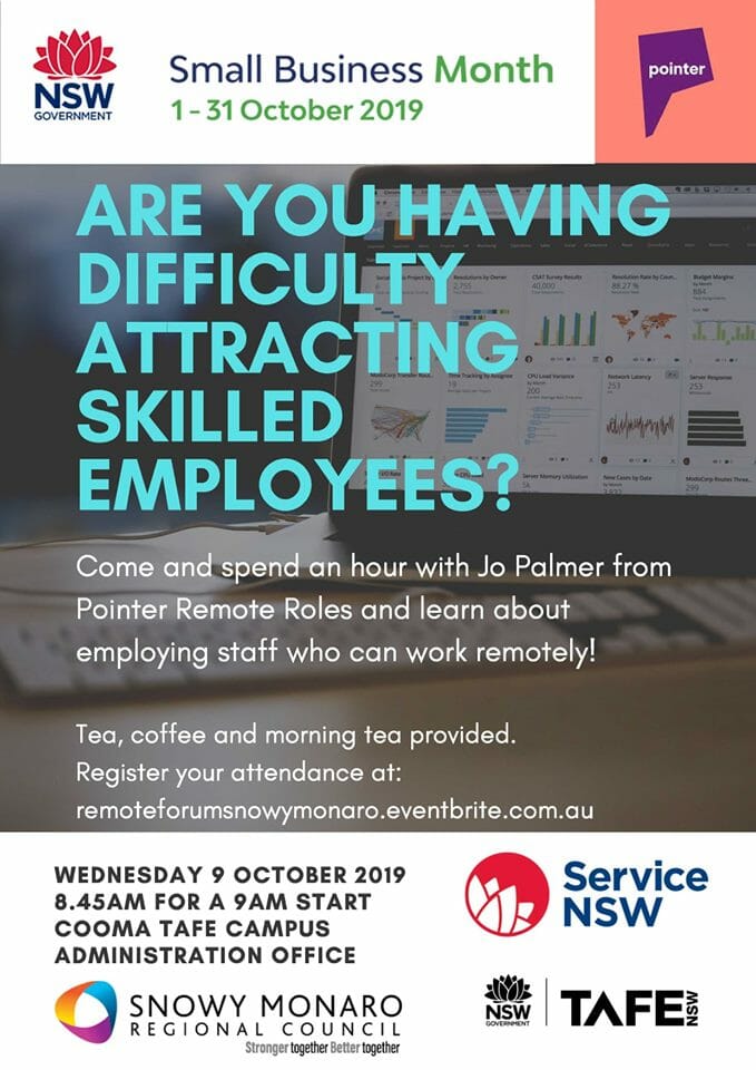 Small Business Month - Attracting Skilled Employees Seminar - Visit Cooma