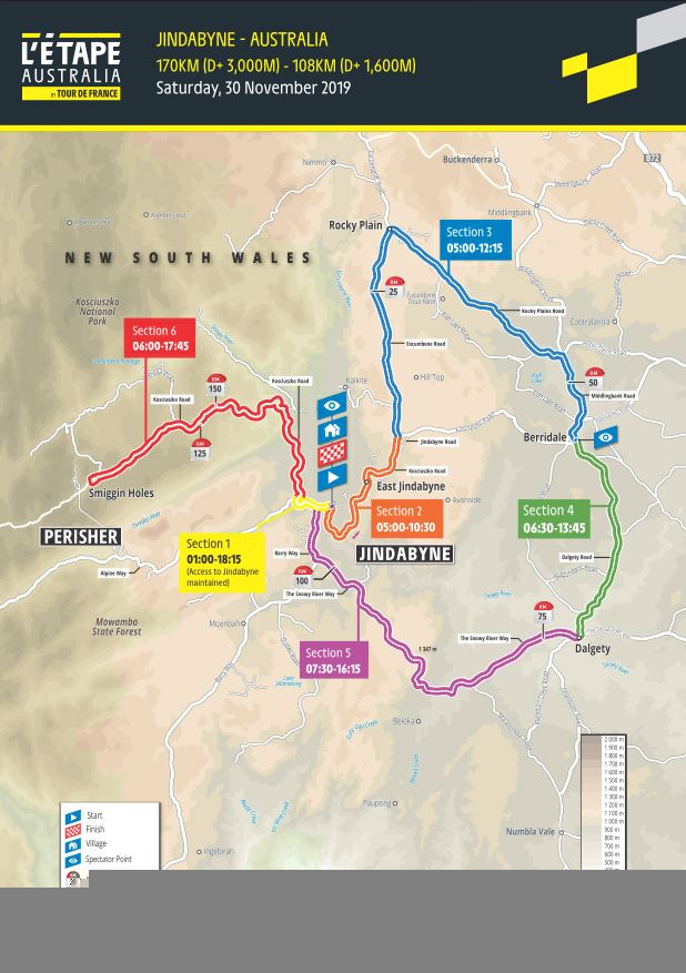 L'etape map - Visit Cooma