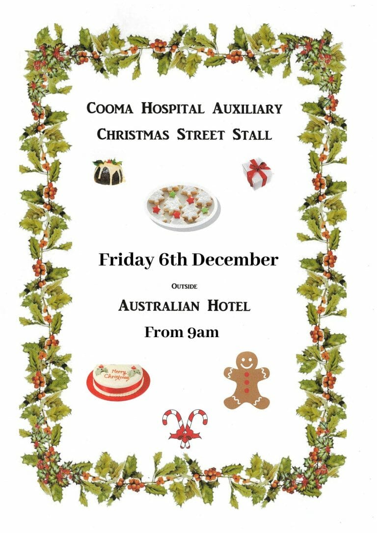 Cooma Hospital Auxiliary Christmas Street Stall