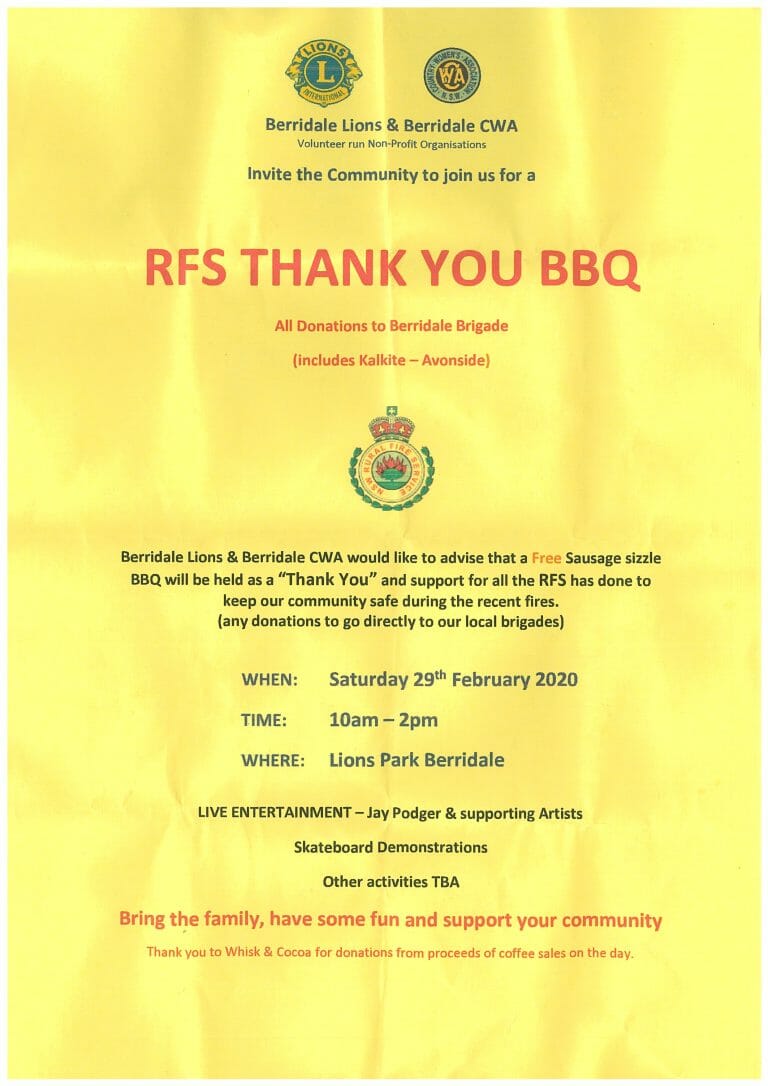 RFS Thank You BBQ & Community Fundraiser
