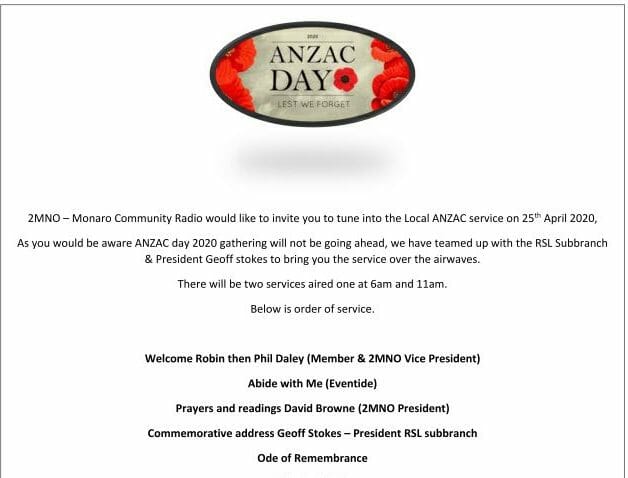 ANZAC DAY 2020