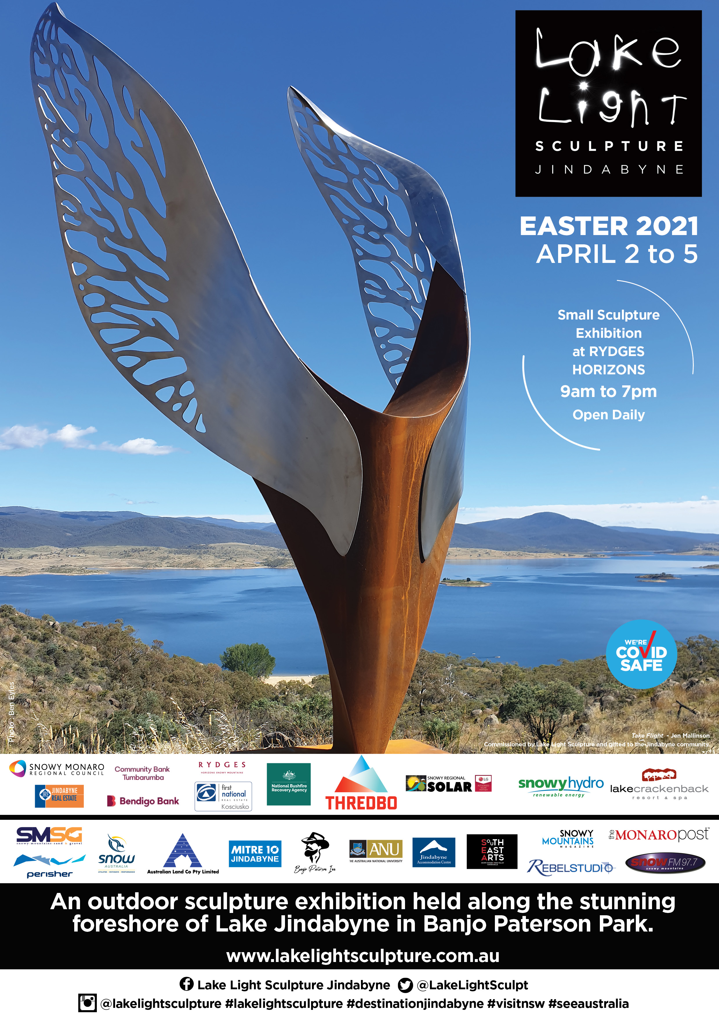 Lake Light Sculpture Jindabyne Visit Cooma