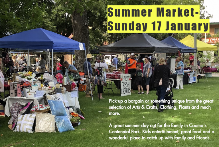 Cooma Rotary Markets in Centennial Park