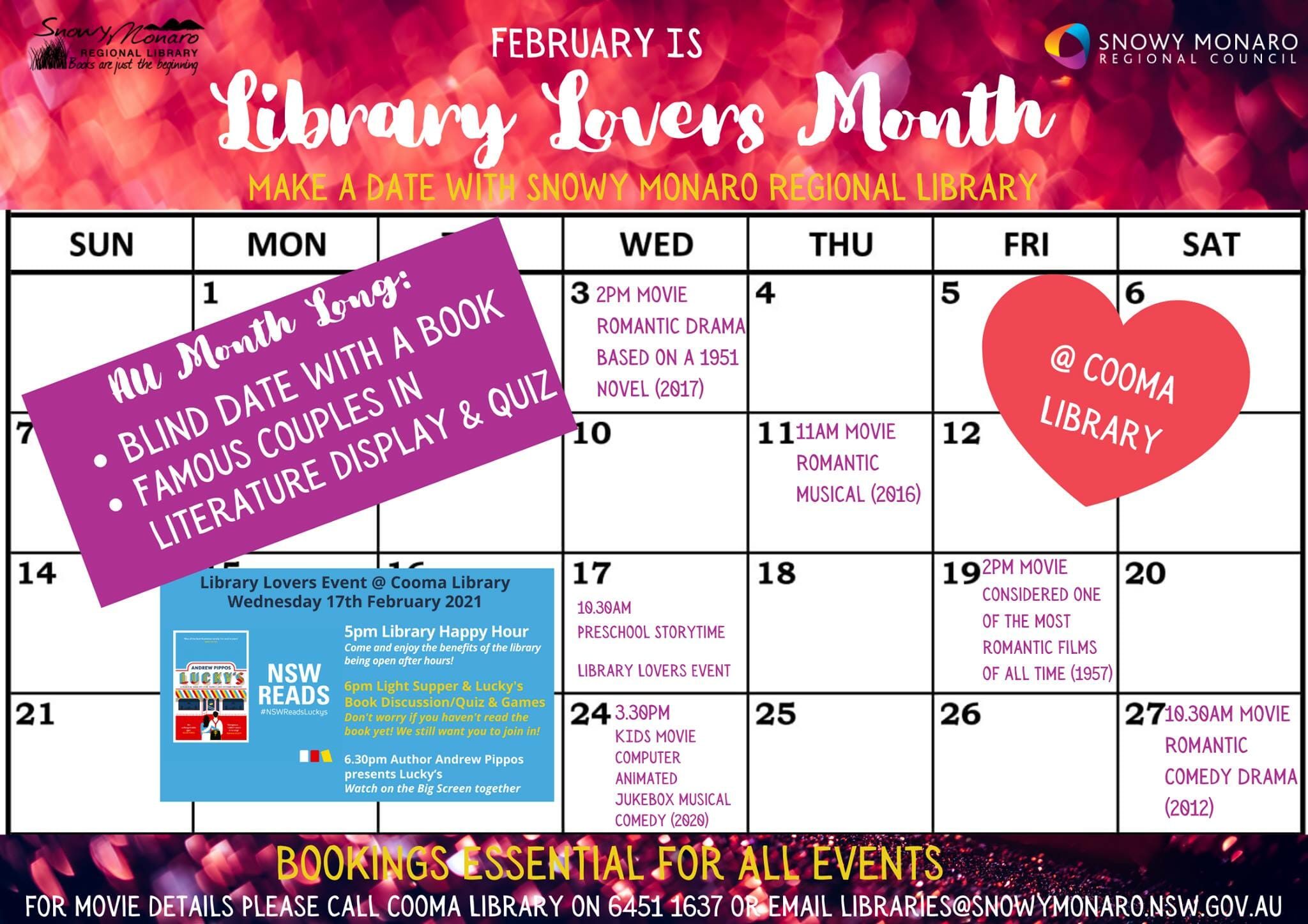 Library Lovers Month Kids Movie Visit Cooma
