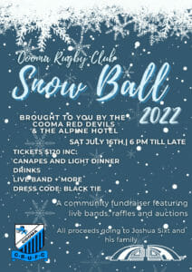 Cooma Rugby Club Snow Ball 2022