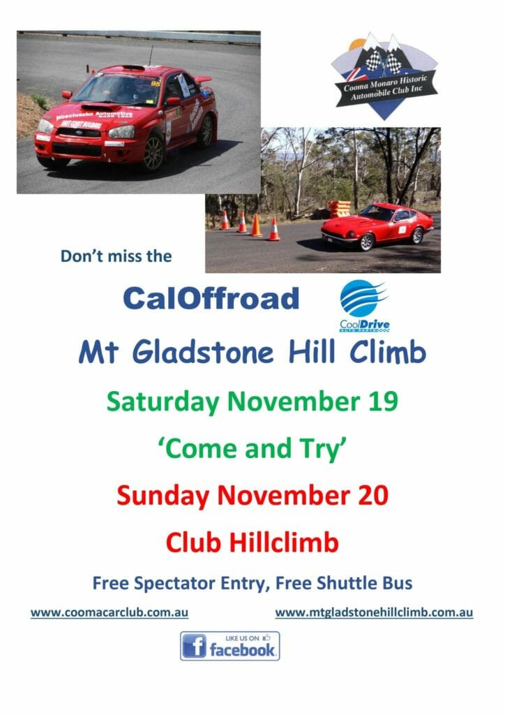 Mt Gladstone Hillclimb Cooma November 2022 Cooma Car Club