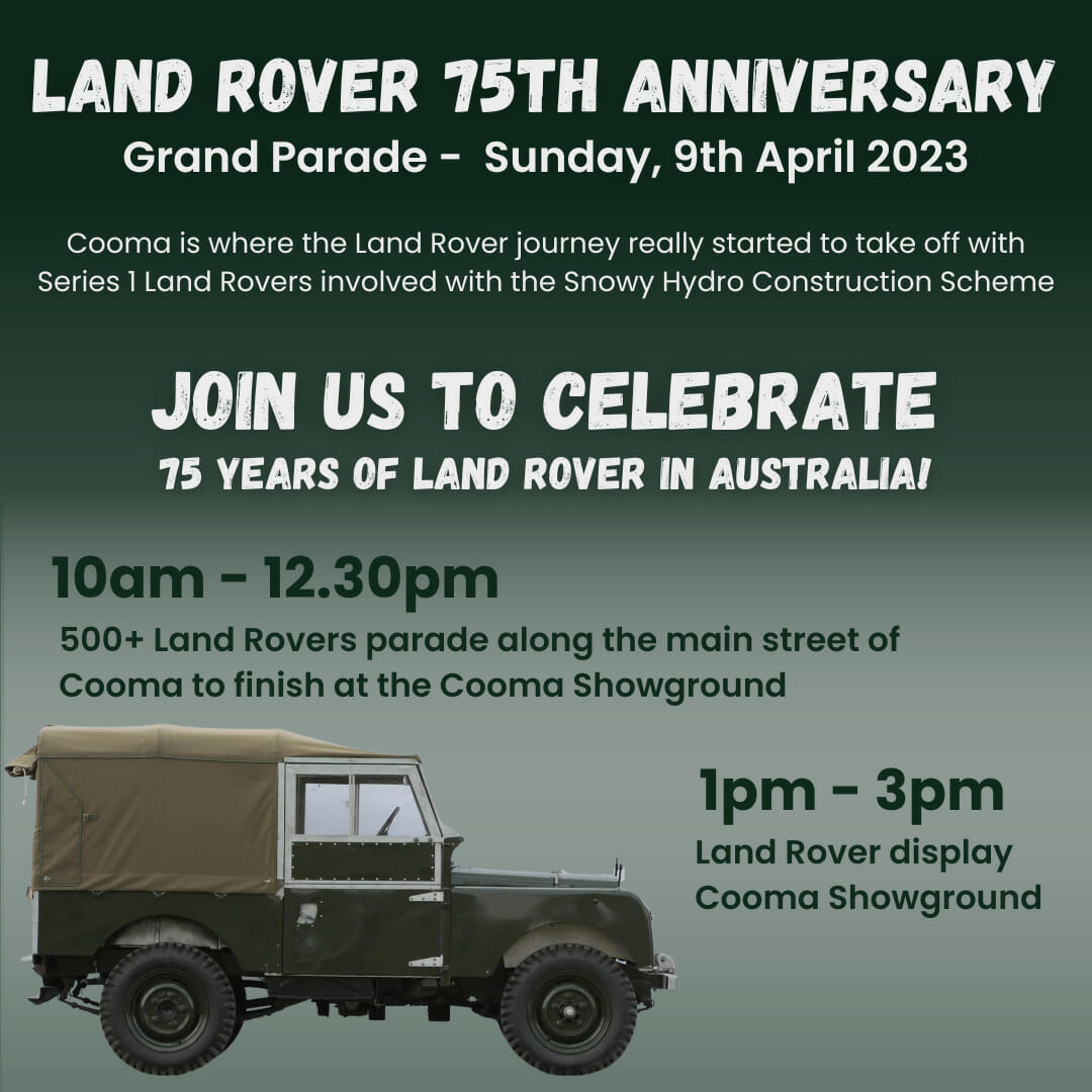 Land Rover 75th Anniversary Cooma NSW 2023 Visit Cooma