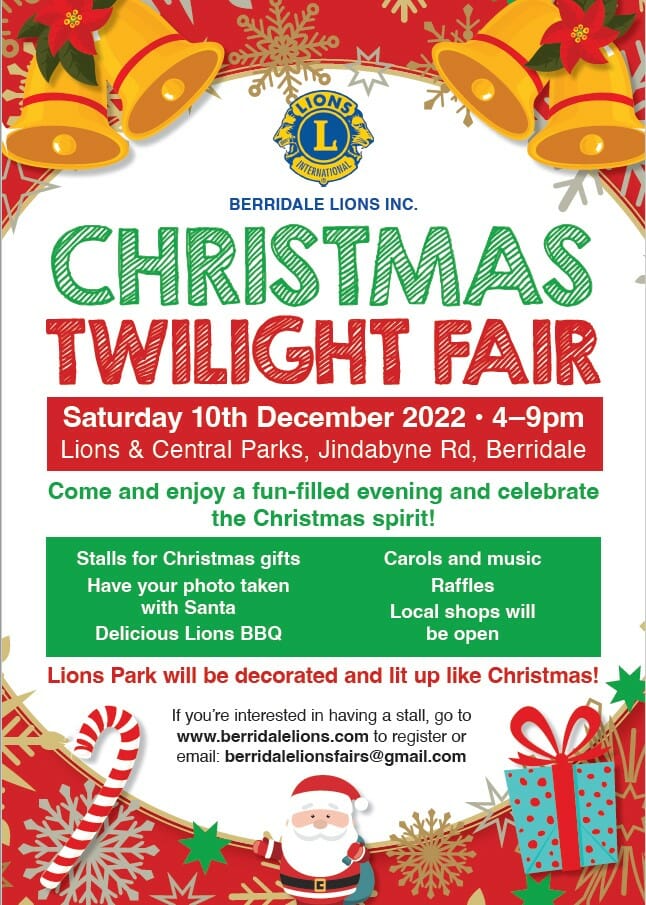 Berridale Lions Christmas Twilight Fair Visit Cooma