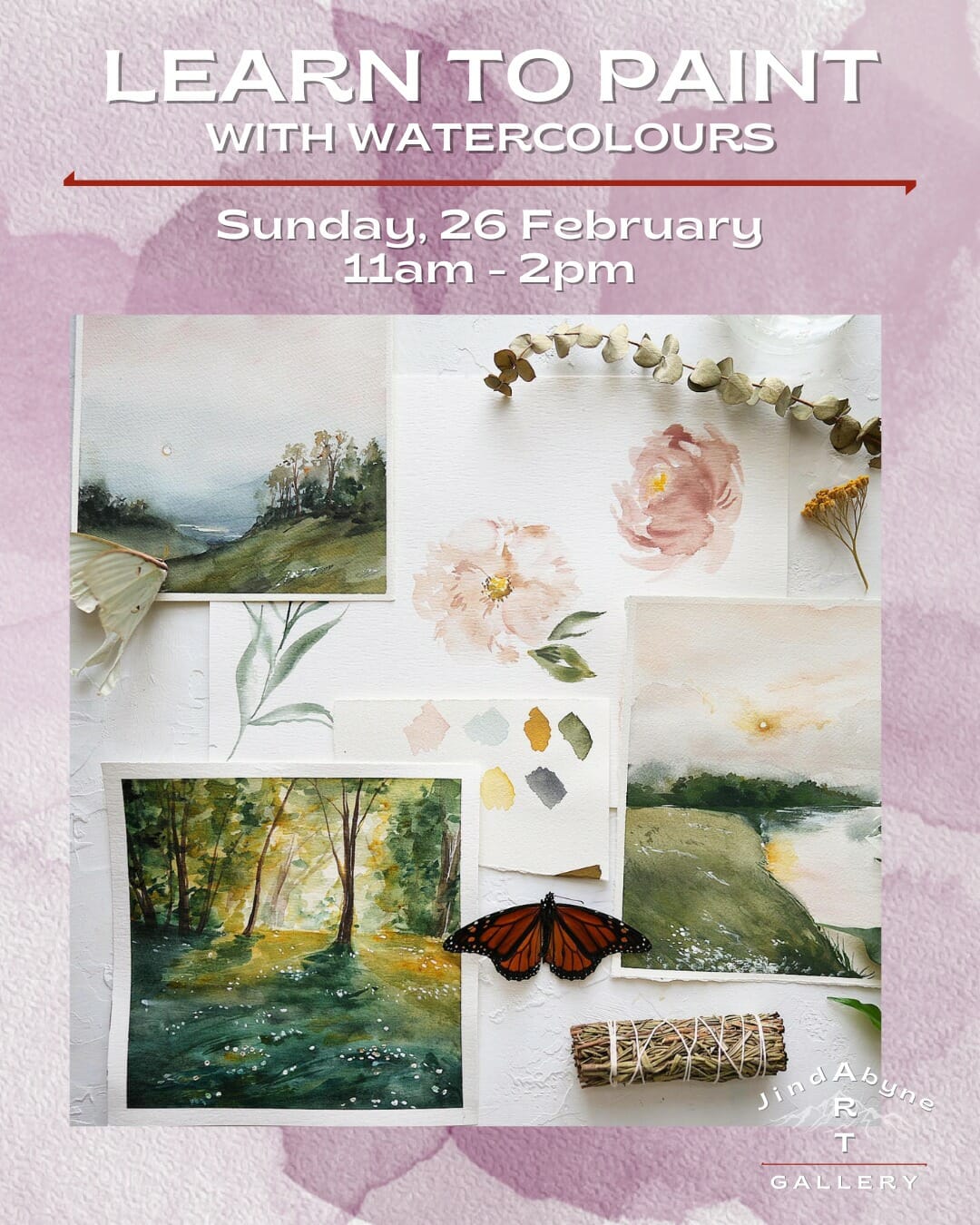 Learn To Paint Watercolours Workshop Visit Cooma   Learn To Paint Watercolours Jindabyne Art Gallery 