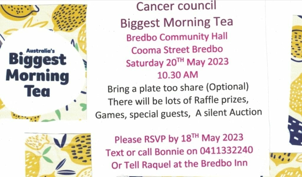 Cancer Council Biggest Morning Tea Visit Cooma