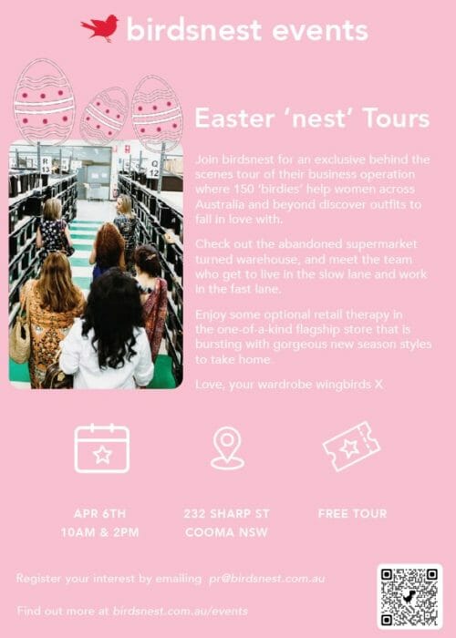 Birdsnest Easter 'Nest' Tours Visit Cooma