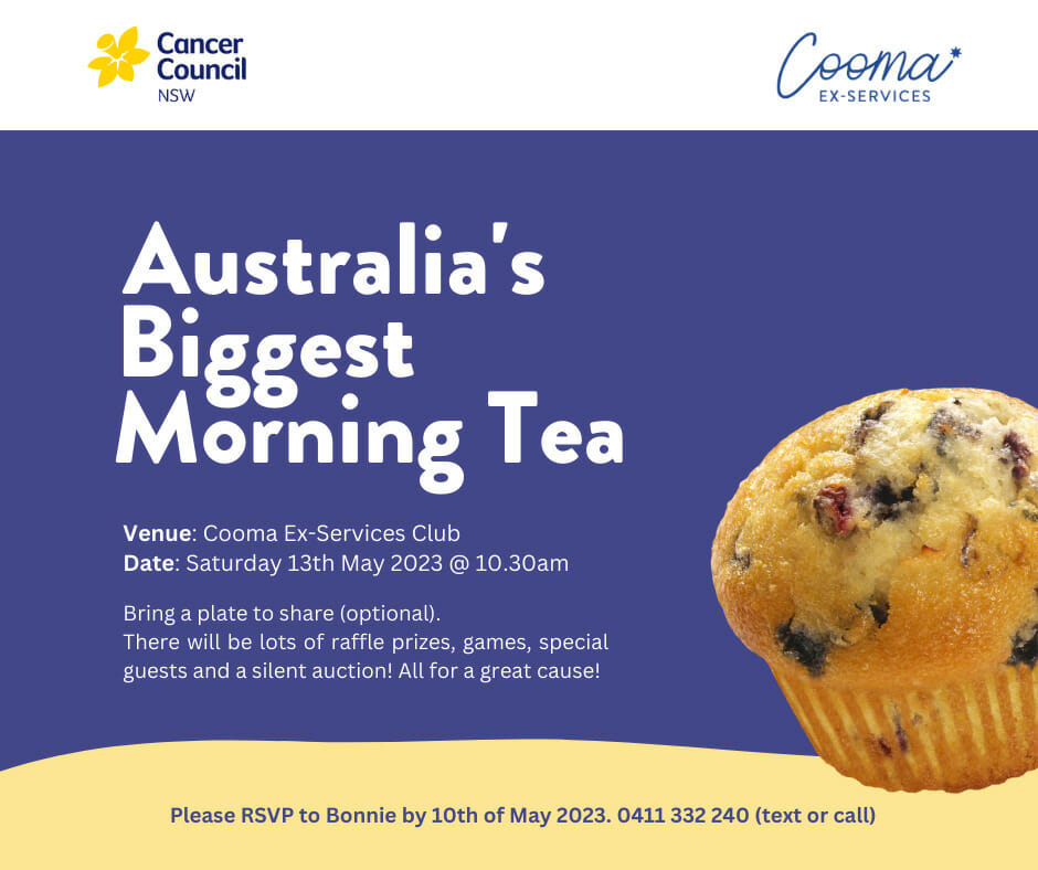 Biggest Morning Tea Visit Cooma