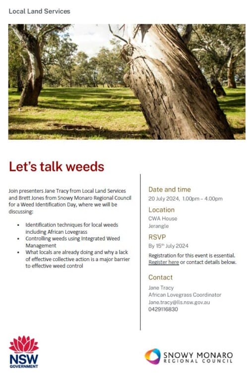 Lets Talk Weeds, Weed Identification Day - Visit Cooma
