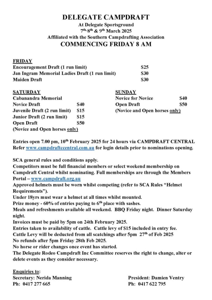 Delegate Campdraft - Visit Cooma